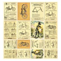 Лист с карточками для скрапбукинга "Велосипеды"   
